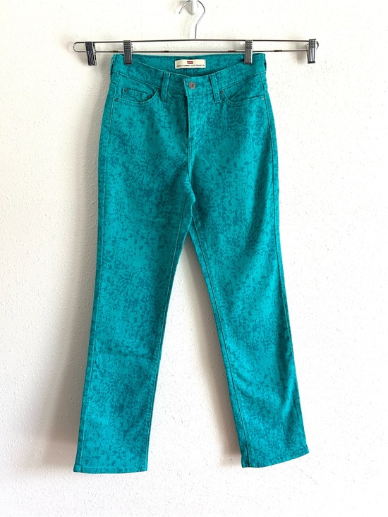 Levi's Denim - Levi's 512 Straight Leg Jeans Women's Size 27x32 Teal Denim Stretch Slimming
